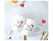 2024 Special Couple Gifts, Creative Couple Cup,Patron Reusable Cups,Mini Coffee Cup,Kissing cup,2 Pieces/Set Couple Coffee Cup, Special Gift for Lover, Wedding, Wedding Anniversary, Birthday, Mother's Day, Women's Day Drink Cup Romantic Ceramic Cup