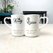 2024 Special Couple Gifts, Creative Couple Cup,Patron Reusable Cups,Mini Coffee Cup,Kissing cup,2 Pieces/Set Couple Coffee Cup, Special Gift for Lover, Wedding, Wedding Anniversary, Birthday, Mother's Day, Women's Day Drink Cup Romantic Ceramic Cup