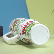 2024 Grinch Creative Elements 40oz Stainless SteelInsulated Cup Handle Portable Strawlce Cup Large Capacity Car Cup